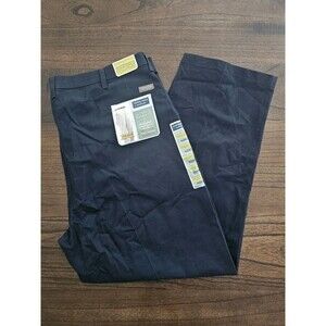 Wrangler Timber Creek Ultimate Khakis 42x30 Men’s Navy Flat Front Expand NWT